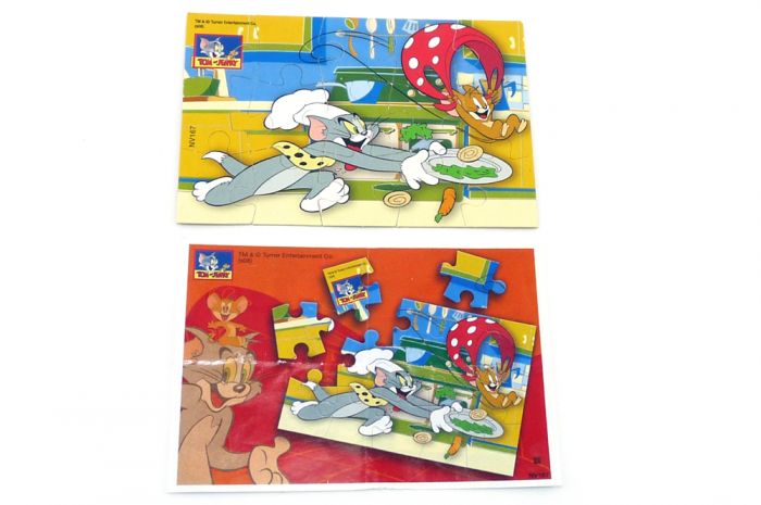 Puzzleecke von Tom & Jerry Nr. 4 mit Beipackzettel Ü-Ei Puzzle