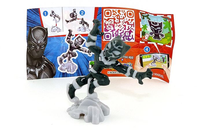Black Panther Figur von den Marvel Heroes mit Beipackzettel Nummer VV396