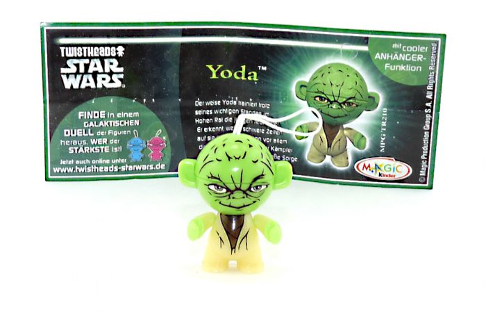 Jedi Meister Yoda aus der Serie Star Wars - Twistheads mit Zettel