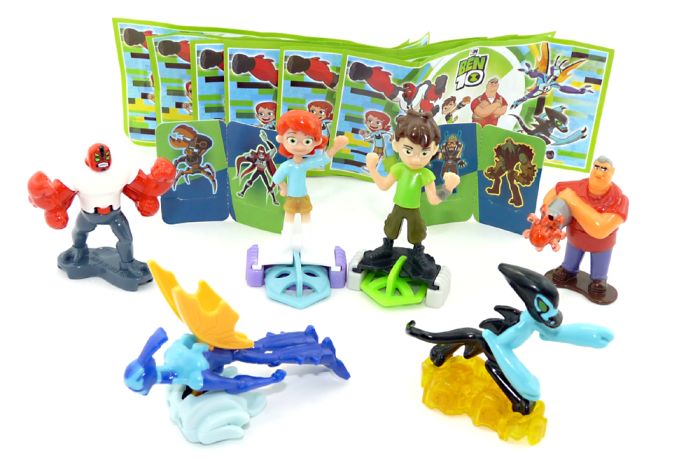 BEN 10 Figurensatz aus Polen mit Beipackzetteln und Zubehör (EN581 - EN588 )