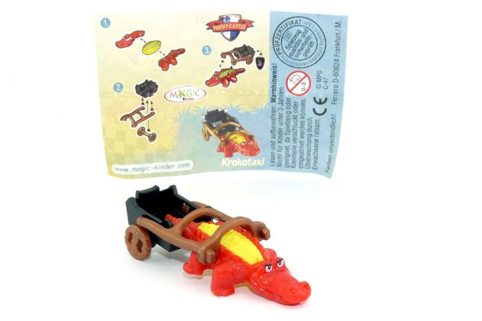 Krokotaxi mit Beipackzettel und Aufkleber