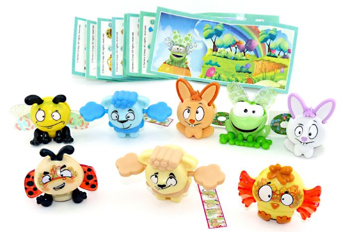  Ostern 2019 Kinder Joy Ei "Die bunte Frühlingsbande" (Komplettsatz)