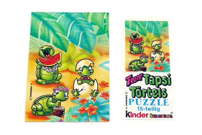 Puzzleecke von Teeny Tapsi Törtels mit Beipackzettel (Ecke oben links, 15 Teile)