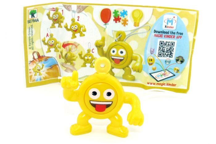 Emoji Anhänger Zunge - Nachdenklich mit Beipackzettel (Kinderjoy Emojoy)