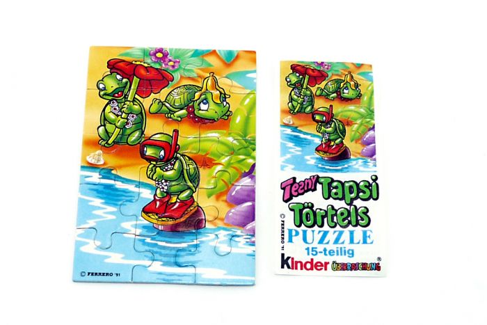 Puzzleecke mit Beiapckzettel von den Teeny Tapsi Törtels unten links