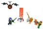 LEGO Nexo Knights Figuren. Merlok 2.0, Fred, Lance, Aaron und der Fledermausflitzer 