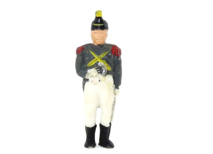 Soldat mit Horn und Säbel, GELBER Federbusch (Farbvariante der Soldaten)