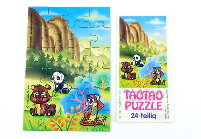 Tao Tao Puzzle oben links mit Beipackzettel. 20 Teile Puzzle in sehr gutem Zustand