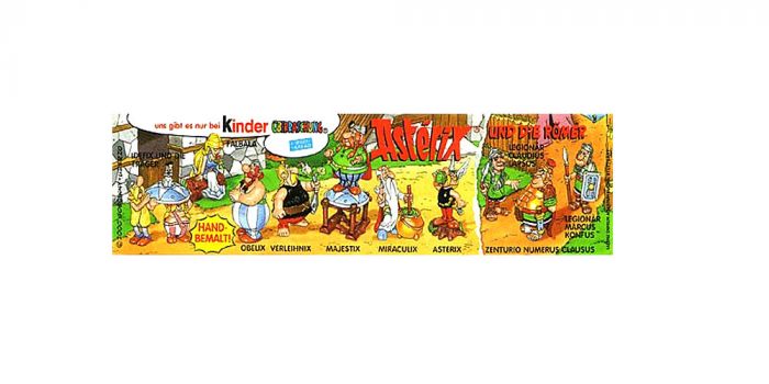 Asterix bei den Römern Beipackzettel zur Serie 