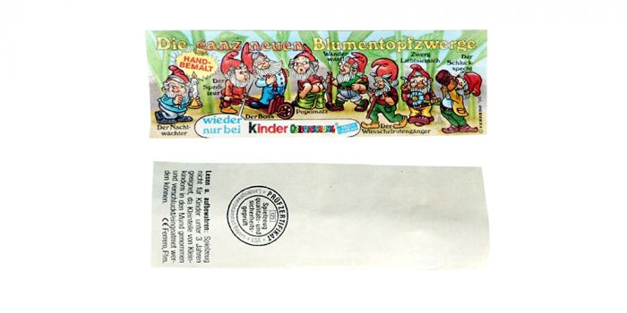 Beipackzettel zur Serie die ganz neuen Blumentopfzwerge